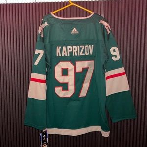 Kirill Kaprizov DARK GREEN Jersey. Adidas. MN WILD